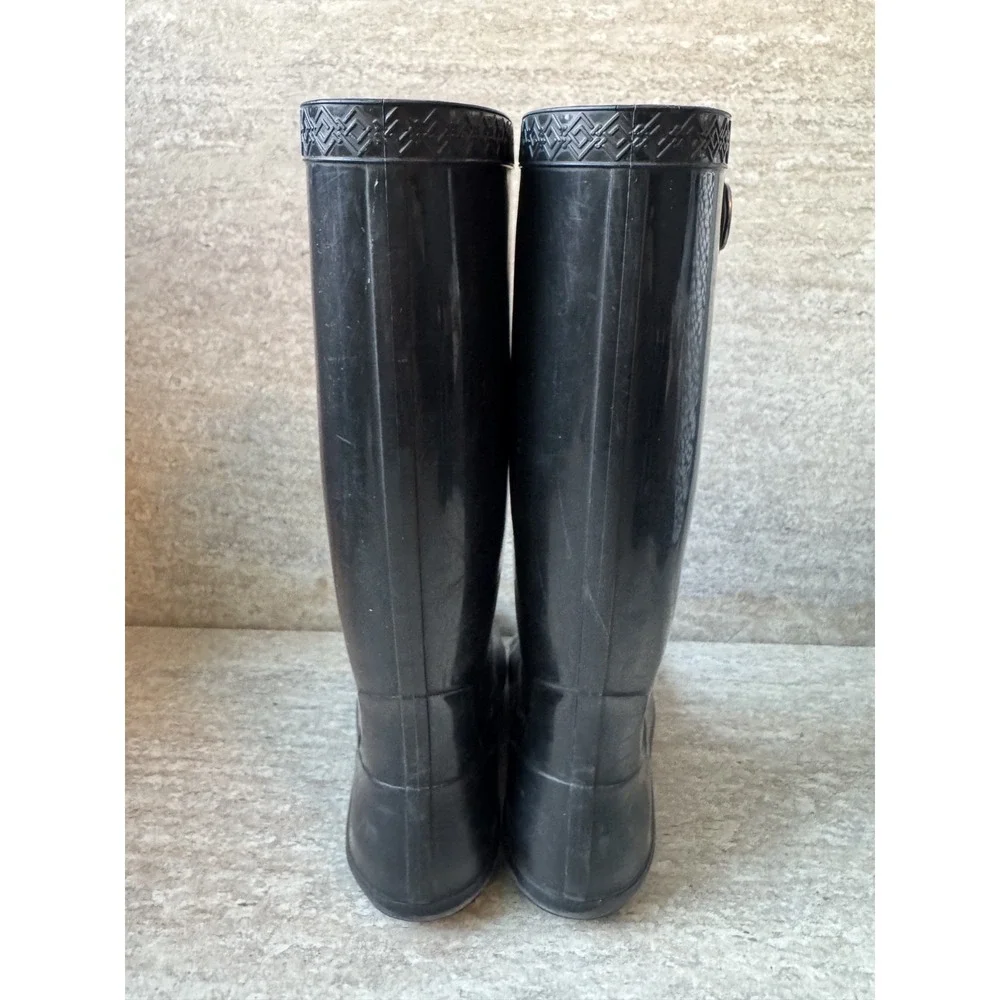 Rare‎ Vintage UGG Black Rain Boots Black Women's Size 5